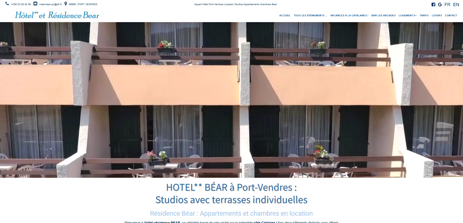 Hôtel**résidence BEAR in Port-Vendres, France